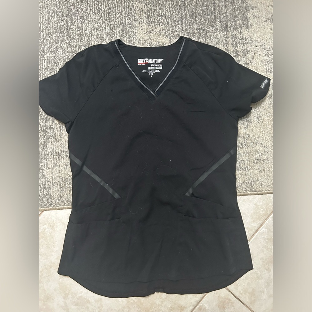 Scrub Set Greys Anatomy Top and Pants size XS/S black